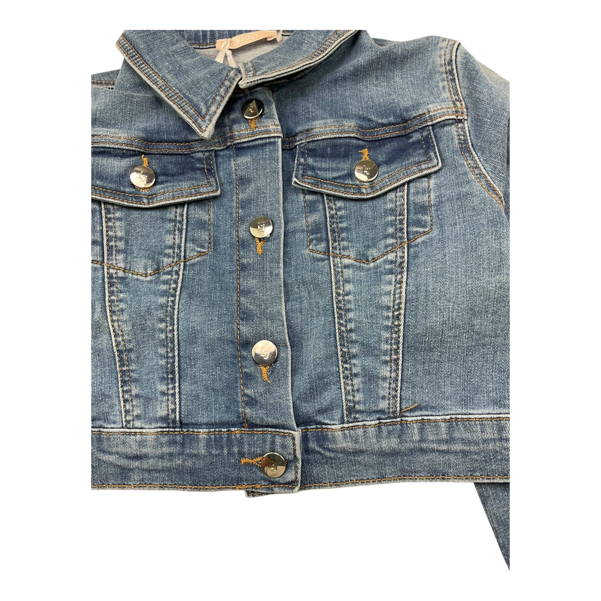 Liu Jo Giubbino In Denim Tinta Unita per Bambina KA5066 BLU LIU JO 