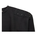 MARIUCCIA felpa chiusa girocollo tinta unita con brillantini Nero per Bambina MBFW23F224 NERO MARIUCCIA 