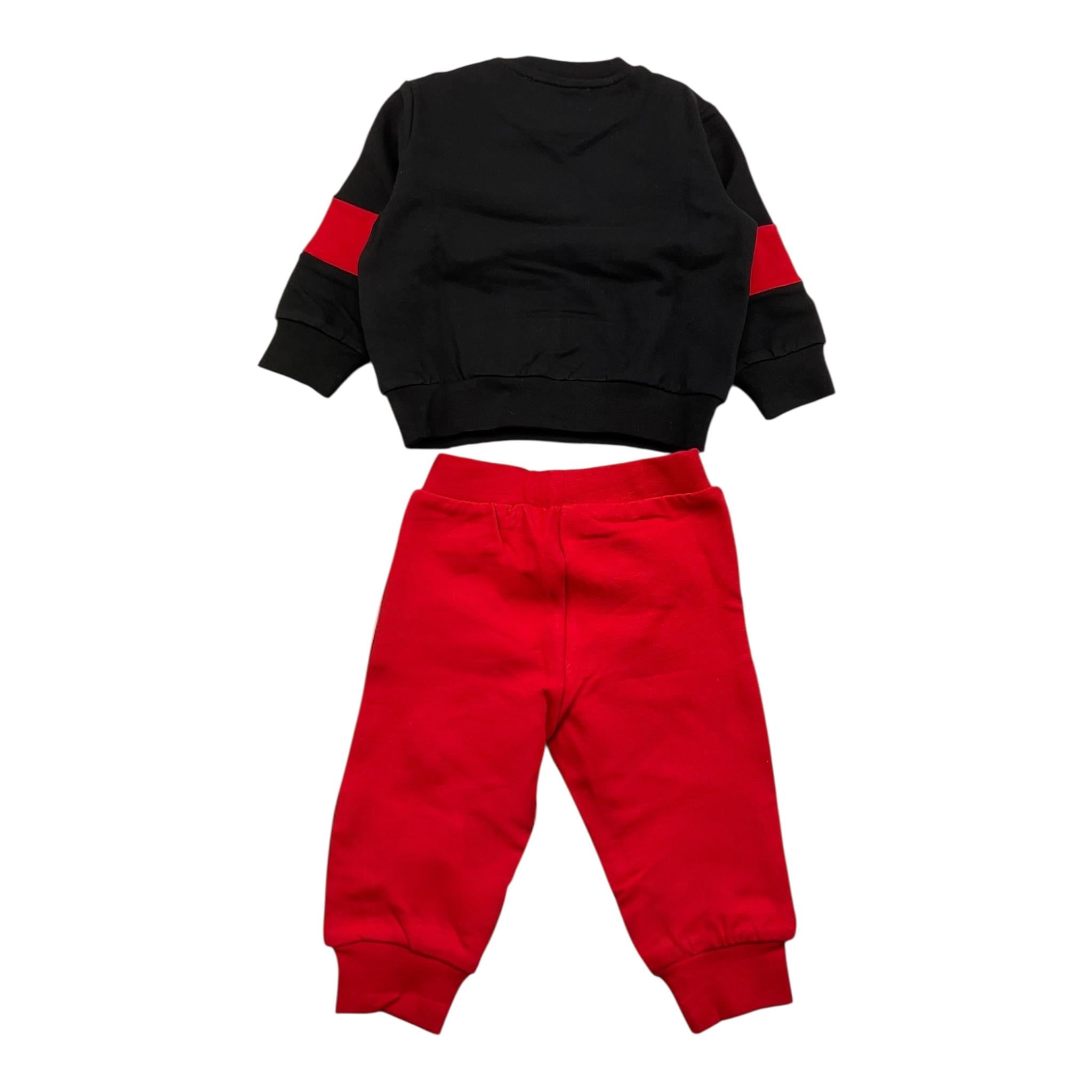 ICEBERG completo 2pz bicolore felpa-pantalone Rosso/nero per Neonato CFICE5304NB ROSSO/NERO ICEBERG 