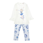 MONNALISA completo 2 pezzi t-shirt-leggins Bianco per Neonata 11D505NPN BIANCO MONNALISA 