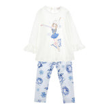 MONNALISA completo 2 pezzi t-shirt-leggins Bianco per Neonata 11D505NPN BIANCO MONNALISA 