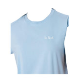 Saint Barth T-Shirt Girocollo Tinta Unita con Logo per Bambino DOVERLJR AZZURRO SAINT BARTH 