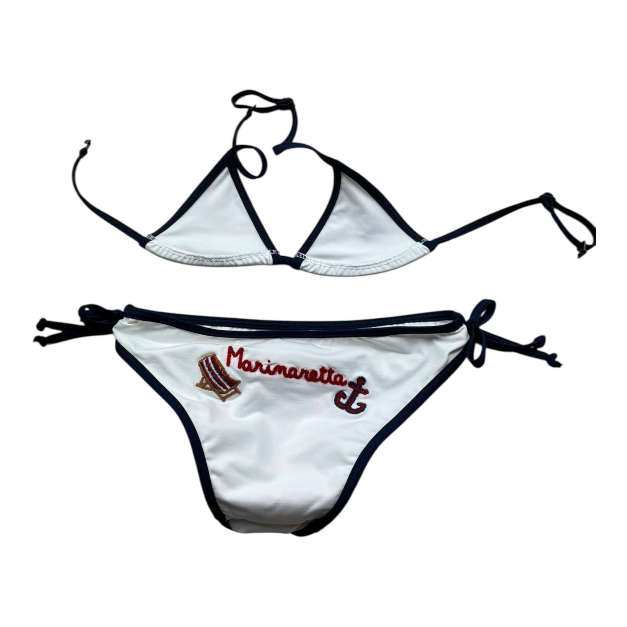 Saint Barth Costume 2 Pezzi Triangolo-Slip per Bambina 00663L BIANCO SAINT BARTH 