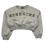 JOHN RICHMOND felpa crop girocollo tinta unita con stampa in contrasto Grigio per Bambina RGA25034FE GRIGIO JOHN RICHMOND 