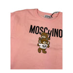 MOSCHINO abito felpa manica lunga girocollo tinta unita con stampa logo Rosa per Bambina HDV0FE ROSA MOSCHINO 