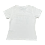 Marc Ellis T-Shirt Girocollo Tinta Unita con Brillantini per Bambina JMJTS16946 BIANCO MARC ELLIS 