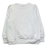Gaelle Sweatshirt Crewneck Solid Color with Contrast Print White for Girls