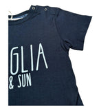 Siviglia T-Shirt Girocollo Tinta Unita con Stampa per Neonato SVNTS17286 BLU SIVIGLIA 