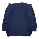 LITTLE BEAR maglia girocollo tinta unita con rouches Blu per Bambina 5141 BLU LITTLE BEAR 