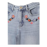 Moschino Jeans Tinta Unita con Ricami per Bambina HDP06B AZZURRO MOSCHINO 