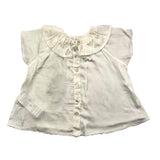 Caffe' D'Orzo Shirt Half Sleeve Solid Color Cream For Baby Girl