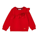 LIU JO felpa girocollo tinta unita con rosa Rosso per Bambina KF3153 ROSSO LIU JO 