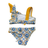 Miranda Costume 2Pcs Bandeau-Brief Solid Color with White Pattern for Girls