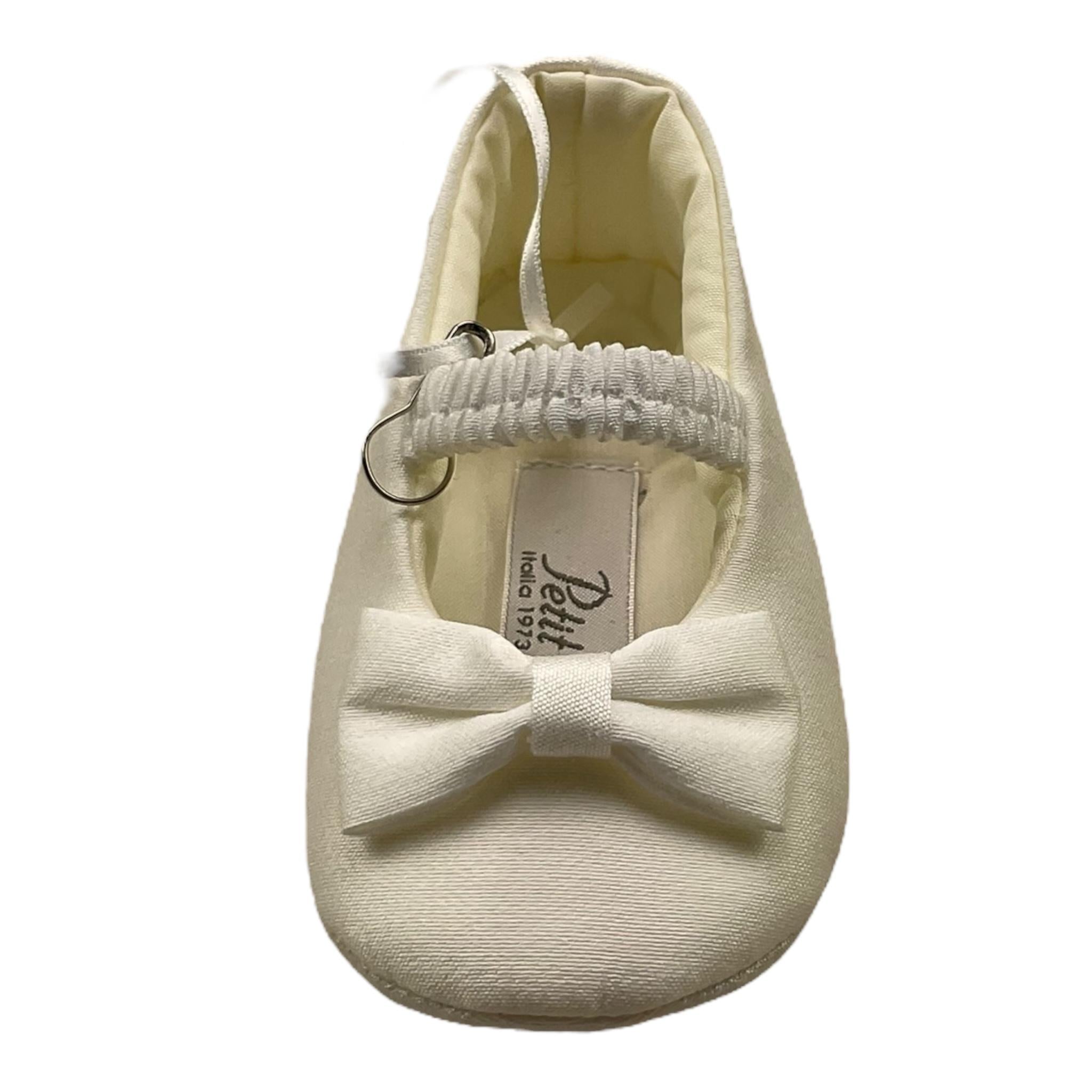 PETIT ballerina tinta unita con fiocco Panna per Neonata S0114505 PANNA PETIT 