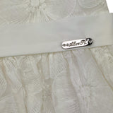 Alice Pi Solid Color Sleeveless Dress with White Embroidery for Baby Girl