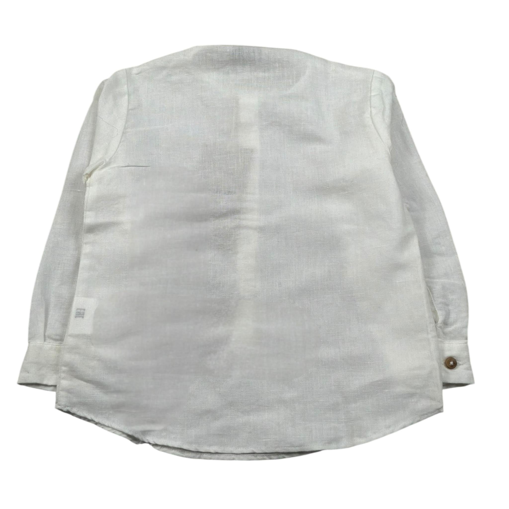 Manuel Ritz Camicia Manica Lunga tinta unita Collo Coreano Panna per Bambino MR2217J PANNA MANUEL RITZ 