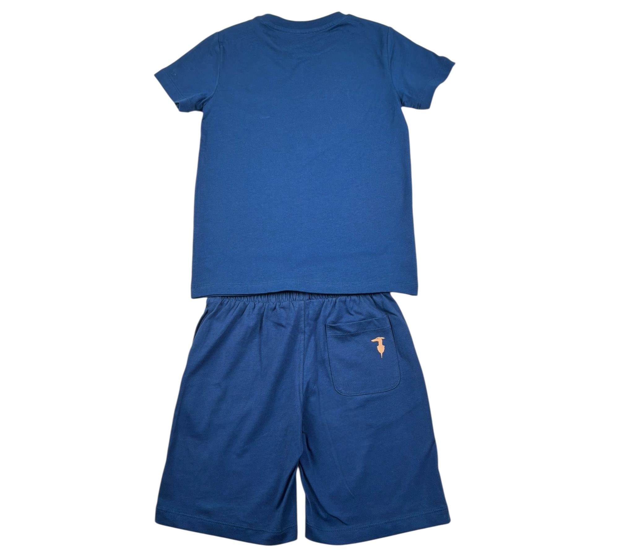 Trussardi Completo 2 Pezzi T-Shirt-Bermuda Tinta Unita per Bambino TBP26010CJ BLU TRUSSARDI 