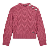 GUESS maglia girocollo tinta unita con applicazioni Rosa per Bambina J4BR09Z37L1X ROSA GUESS 