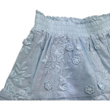 Saint Barth Gonna Tinta Unita con Balze per Bambina EIV002 AZZURRO SAINT BARTH 