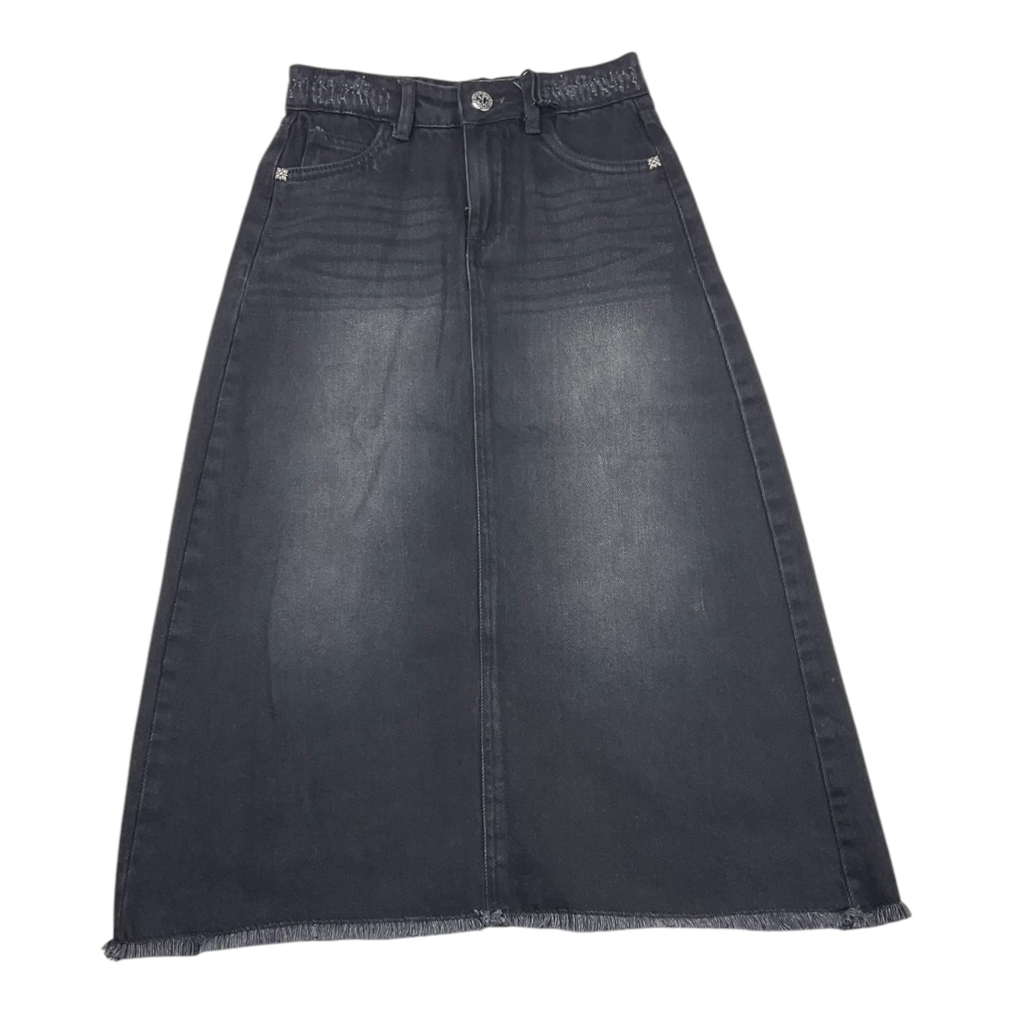 JOHN RICHMOND gonna in denim lunga tinta unita Nero per Bambina RGA25019GO NERO JOHN RICHMOND 