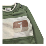 Trussardi Shirt Girocollo Tinta Unita con Logo per Neonato TIP26071TS VERDE TRUSSARDI 