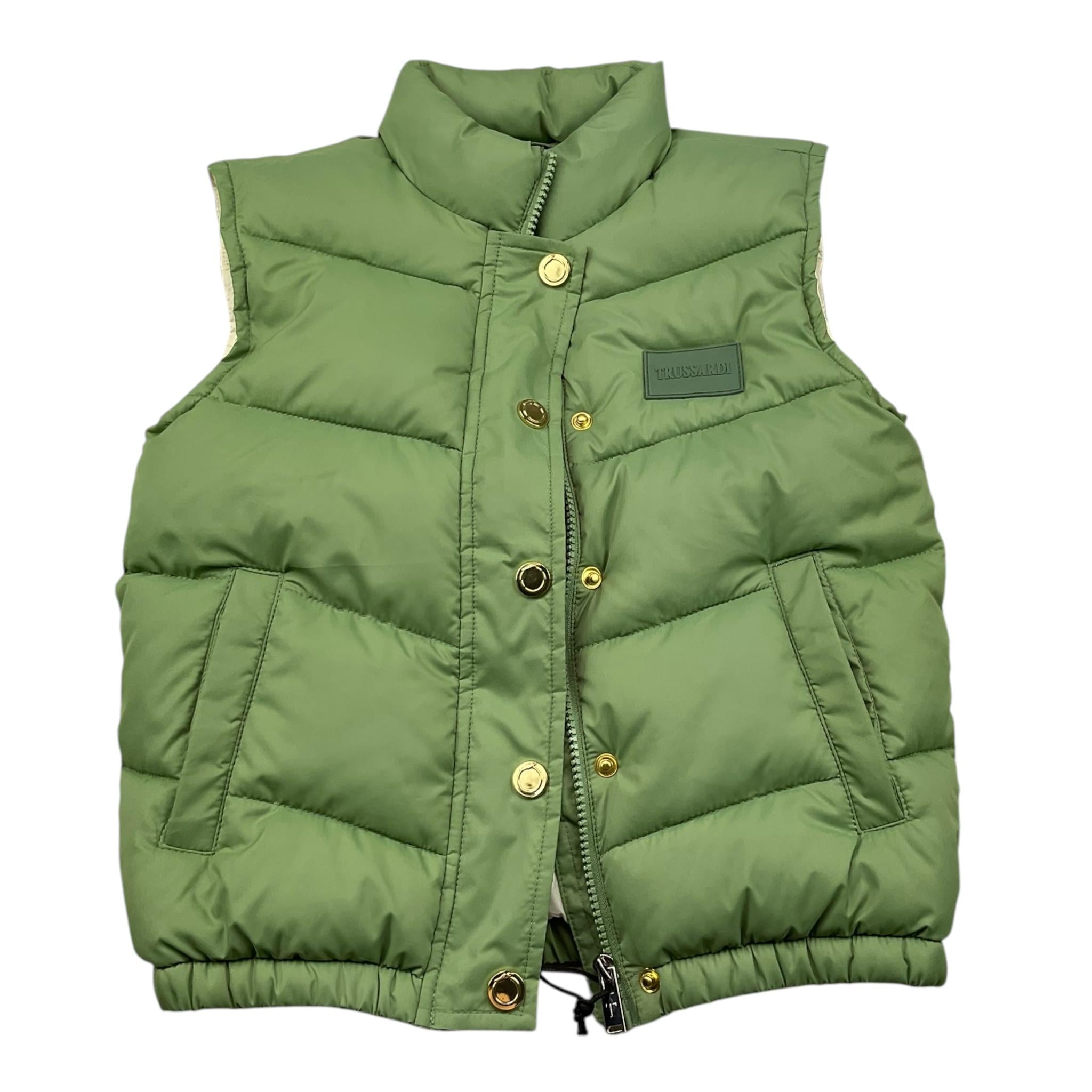 TRUSSARDI smanicato tinta unita con logo Verde per Bambino TGA25014PI VERDE TRUSSARDI 