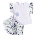 Minibanda Completo 2 Pezzi T-Shirt-Culotte per Neonata 3B786X BIANCO MINIBANDA 
