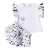 Minibanda Completo 2 Pezzi T-Shirt-Culotte per Neonata 3B786X BIANCO MINIBANDA 