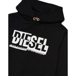 Diesel Felpa Chiusa con Cappuccio tinta unita Nero per Bambina J01457X NERO DIESEL 