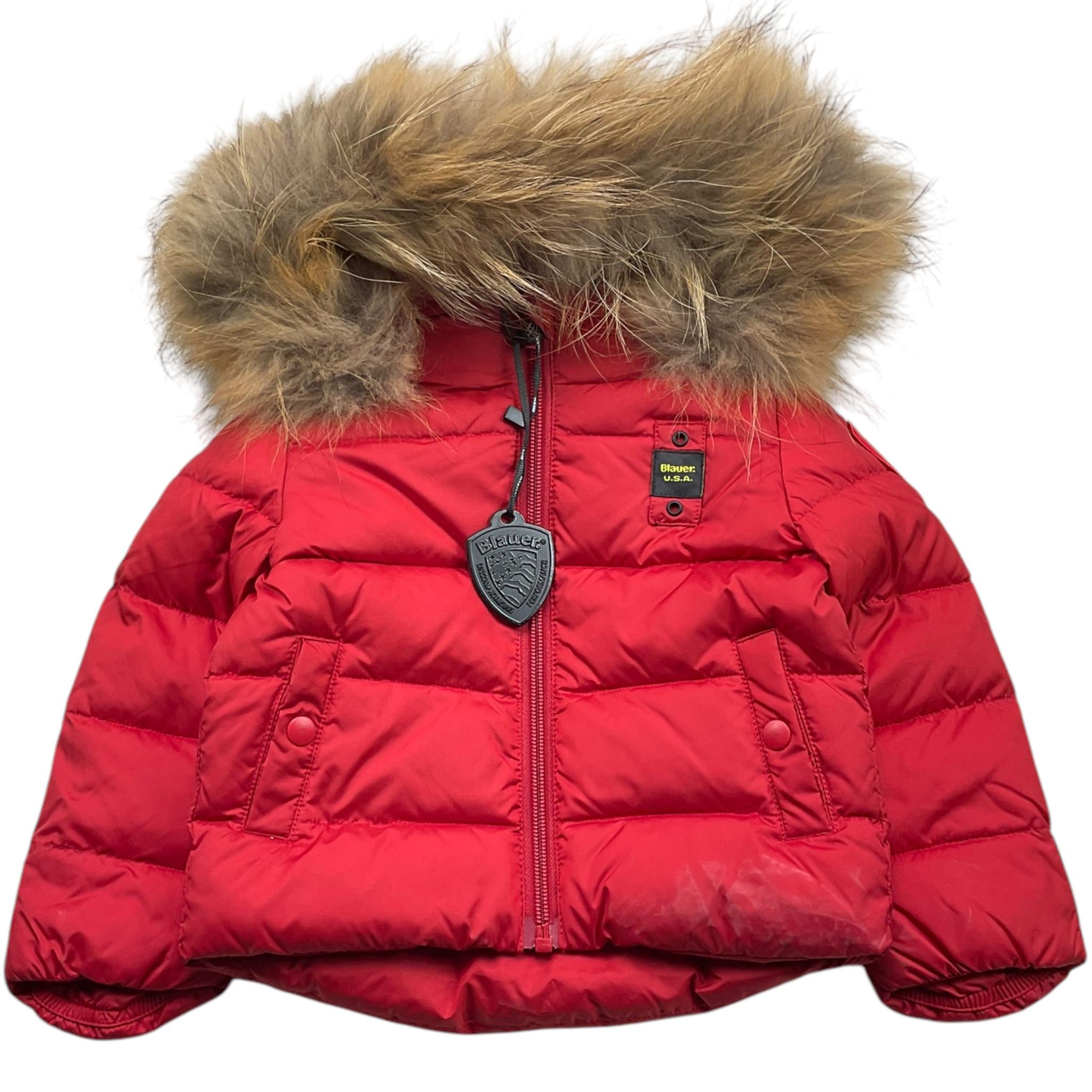 BLAUER giubbino tinta unita con zip e cappuccio Rosso per Neonato 23WBBXC02296 ROSSO BLAUER 