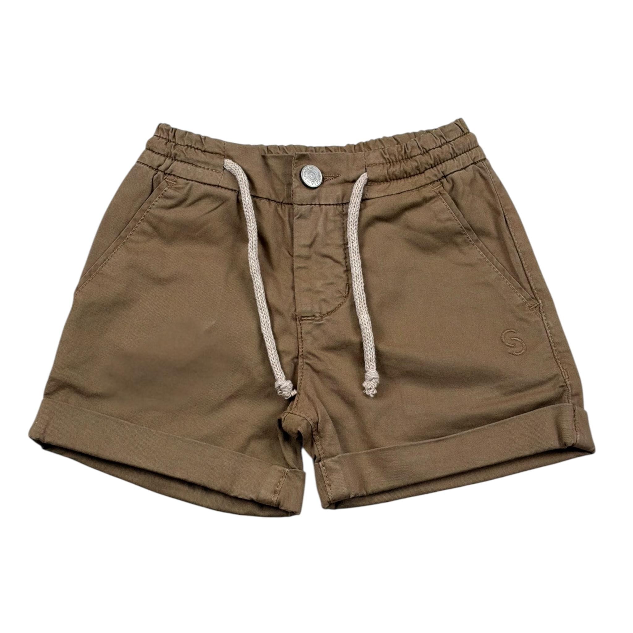 Siviglia Bermuda Tinta Unita con Elastico In Vita per Neonato SVNS17305 BISCOTTO SIVIGLIA 