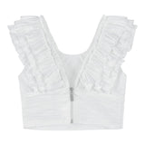 Fun & Fun Top Giromanica Tinta Unita con Rouches per Bambina FNCJSH00983 BIANCO FUN & FUN 