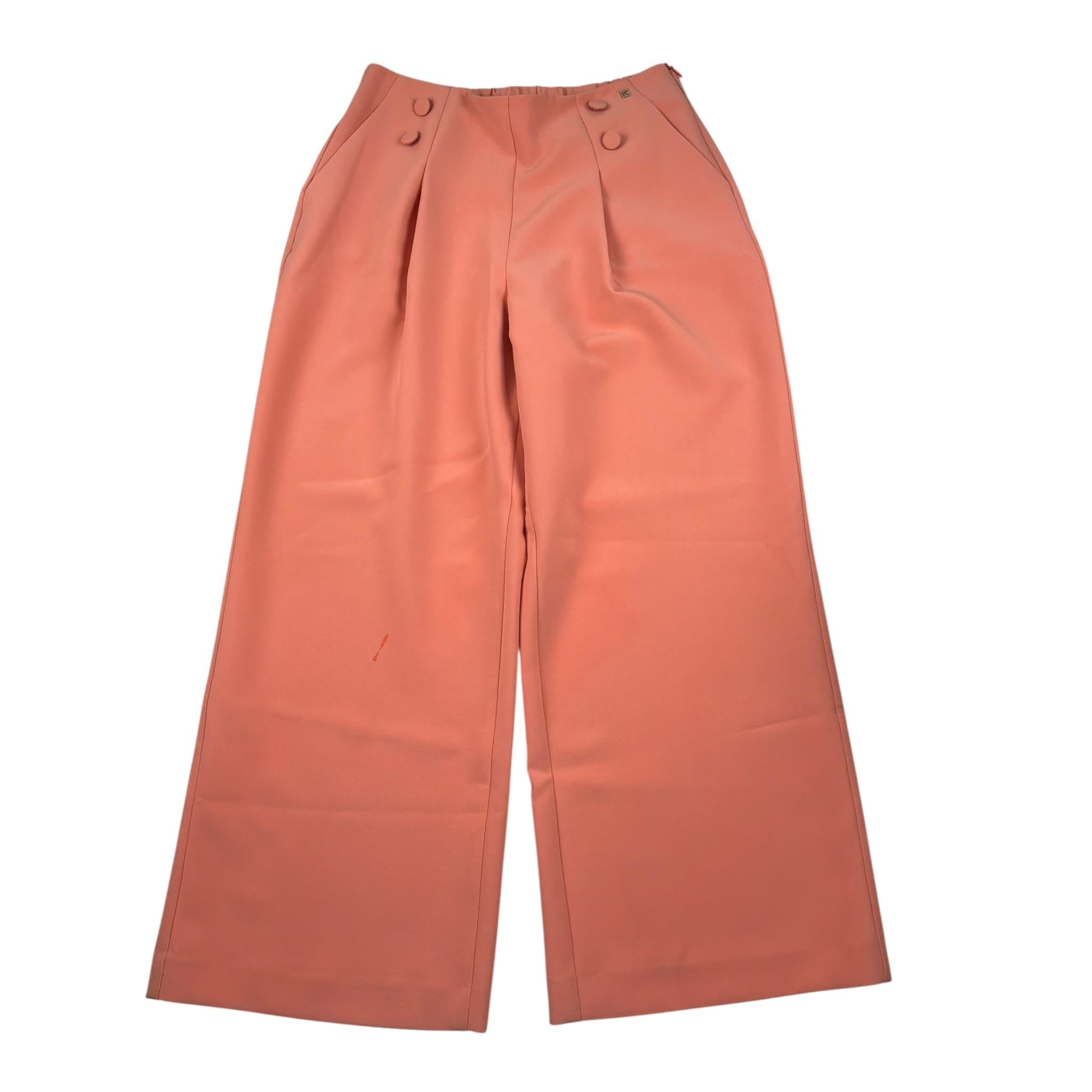 Kocca Pantalone Tinta Unita Modello Palazzo per Bambina 004905 SALMONE Kocca 