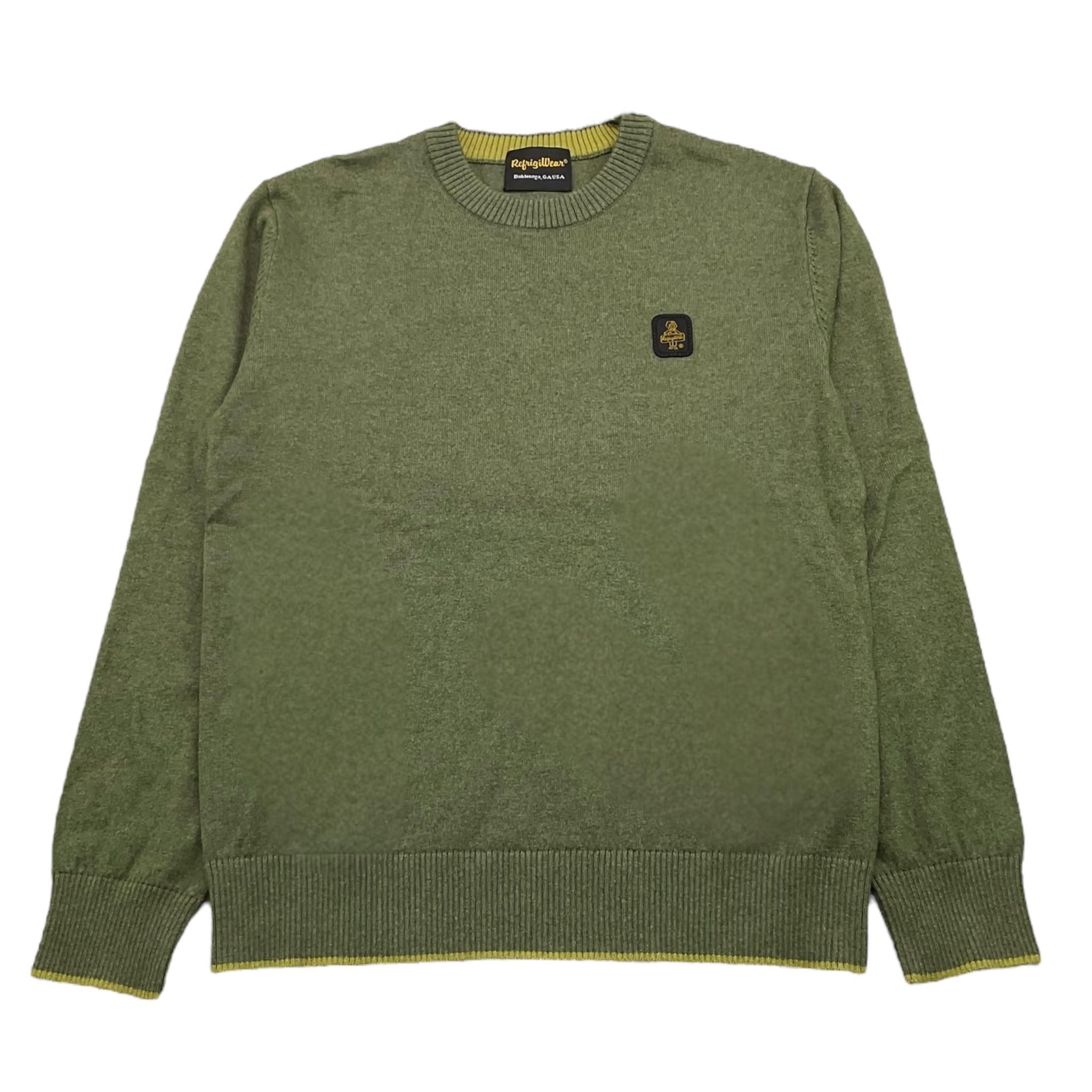 REFRIGIWEAR maglia girocollo tinta unita con logo Verde per Bambino RW747 VERDE REFRIGIWEAR 