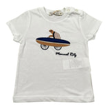 Manuel Ritz T-Shirt Girocollo Tinta Unita con Ricamo per Neonato MR3109 BIANCO MANUEL RITZ 