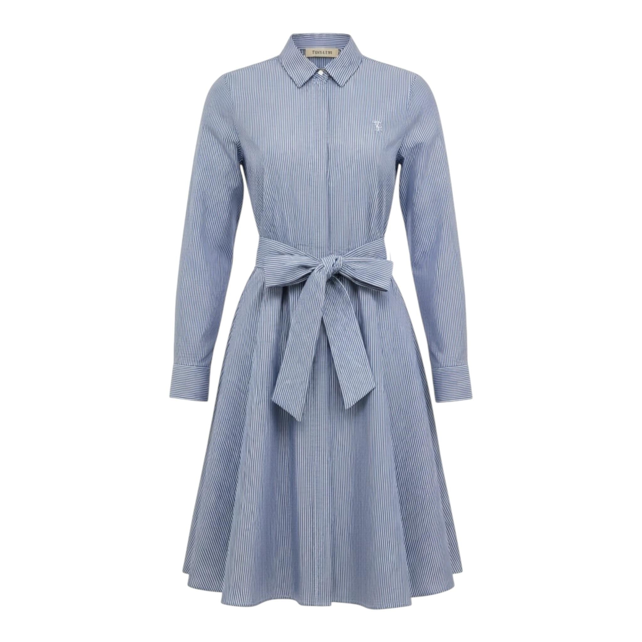 Trussardi Abito Modello Camicia con Fantasia A Righe per Bambina TGP26086VE AZZURRO TRUSSARDI 