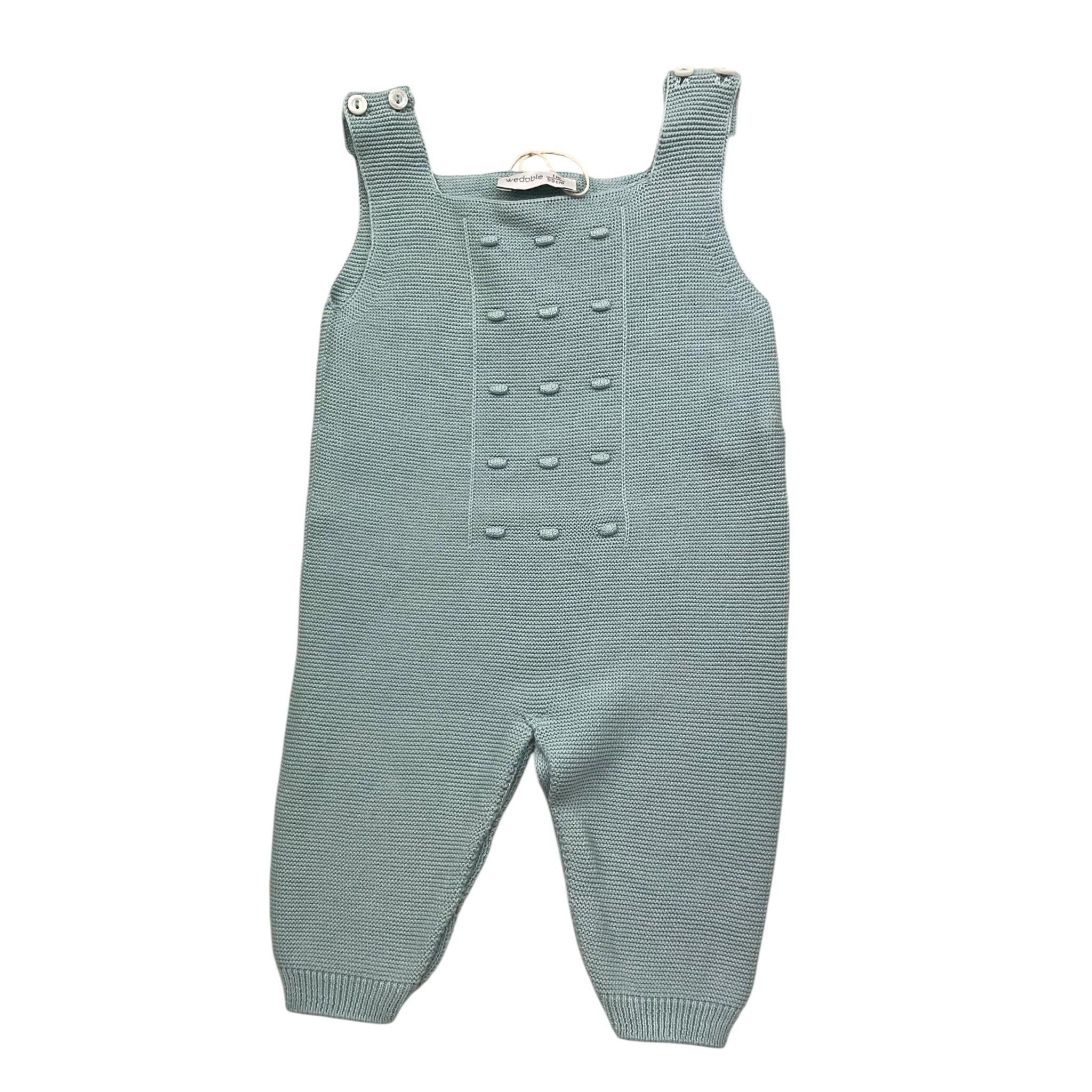 WEDOBLE salopette tinta unita con ricami Azzurro per Neonato V2202310A AZZURRO WEDOBLE 