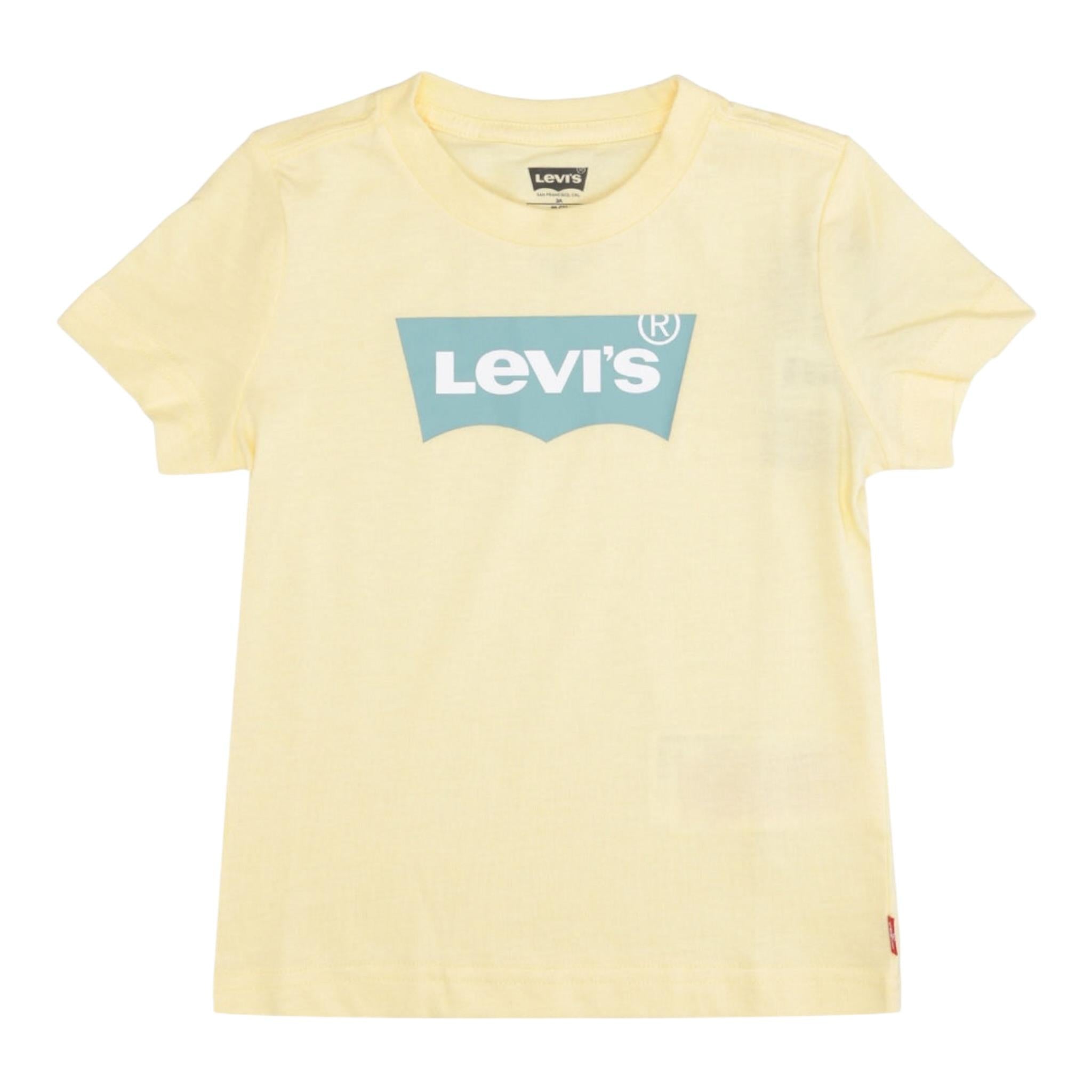 Levi'S T-Shirt Girocollo tinta unita con Logo Giallo per Bambino 6E8157JXXXX GIALLO LEVI'S 