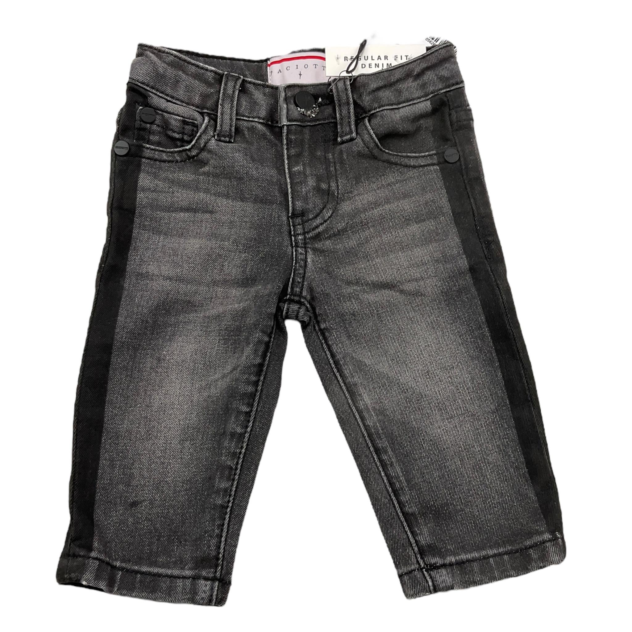 CESARE PACIOTTI jeans tinta unita con girovita regolabile Nero per Bambino PTP5361B NERO CESARE PACIOTTI 