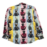Brian Rush Long Sleeve Shirt Multicolor Dog Print Fantasy For Boys