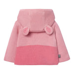 BOBOLI cardigan tinta unita con cappuccio e stampa Rosa per Neonata 109112 ROSA BOBOLI 
