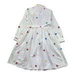 Saint Barth Abito Manica Lunga Tinta Unita con Ricami per Bambina PHILPA BIANCO SAINT BARTH 