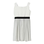 Liu Jo Abito Tinta Unita con Cintura E Fantasia A Righe per Bambina GA5070X BIANCO LIU JO 