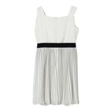 Liu Jo Abito Tinta Unita con Cintura E Fantasia A Righe per Bambina GA5070X BIANCO LIU JO 