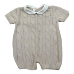 Le Coconne Pagliaccetto Tinta Unita con Colletto per Neonato LCN2592 BEIGE LE COCONNE 