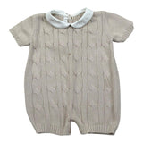 Le Coconne Pagliaccetto Tinta Unita con Colletto per Neonato LCN2592 BEIGE LE COCONNE 