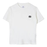 CP Company Solid Color Crew Neck T-Shirt With White Logo For Kids