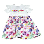 John Richmond Abito Bicolore Mezza Manica con Fantasia per Bambina RGP26191VE BIANCO JOHN RICHMOND 