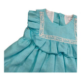 Juliana Abito Giromanica Tinta Unita per Neonata 25127 TURCHESE JULIANA 