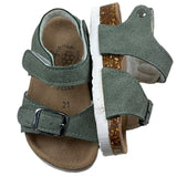Colors Of California Solid Color Sandals With Contrast Sole Green For Newborn